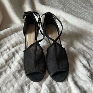 BCBG Black Lace Heels